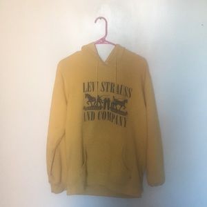 Yellow medium sized Levi hoodie barely worn